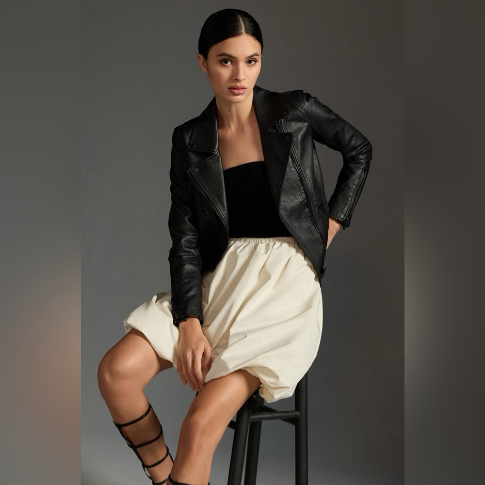 BLANK NYC Black Faux Leather Moto Jacket
